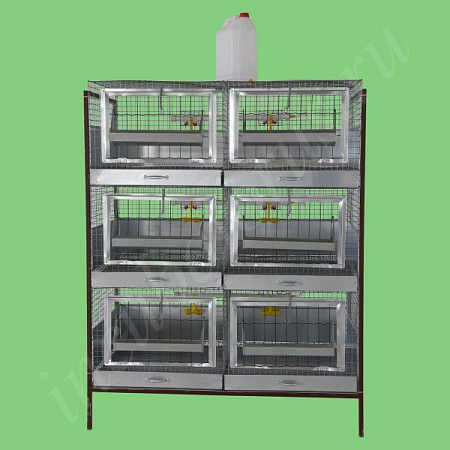 Клетка для бройлеров 60 голов (3 яруса 6 секций) ККБ-60-3я